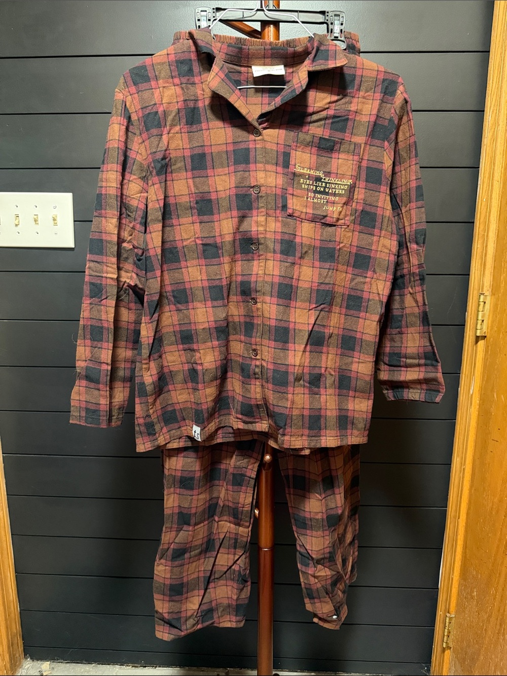 Taylor Swift Plaid Pajama Set - Red and Black